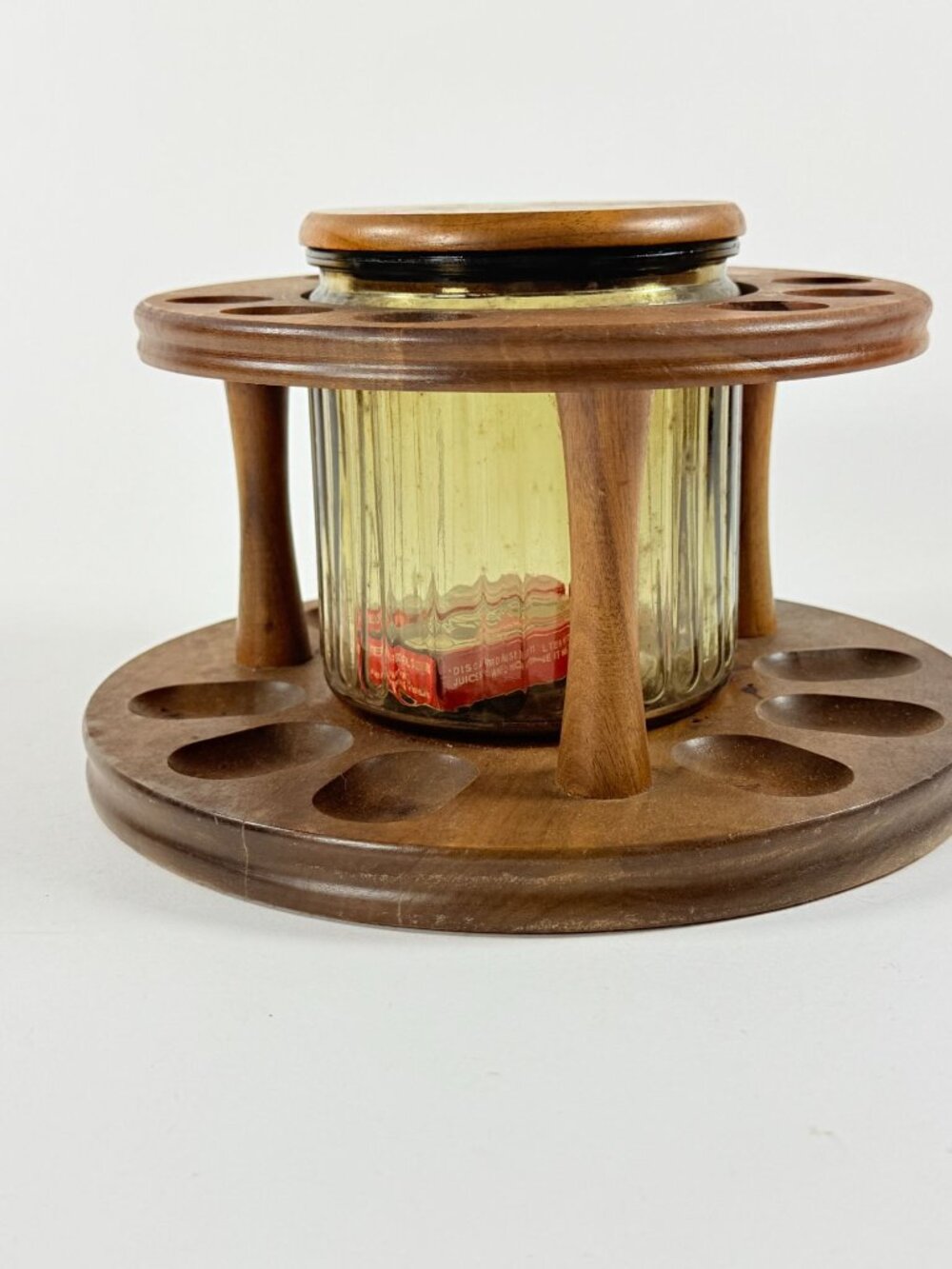 Vintage Wooden Rustic Tobacco Stand Display Gentlemen Decor Holder w/Filters